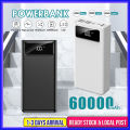 60000 Mah Fast Charging Powerbank High Capacity Powerbank 4 USB External Battery Powerbank LED Digital Display Portable Charger for Phone 60000mah. 