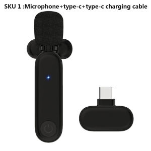 Lapel Microphone Wireless Lavalier Microphone Portable Audio Video Recording Mini Mic for IP Android Live Broadcast Gaming Phone Microfonoe
