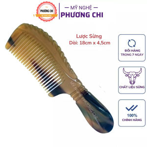 Lược sừng trâu khía loại đẹp dài 18cm lược chải tóc gỡ rối massage đầu - Mỹ Nghệ Phương Chi