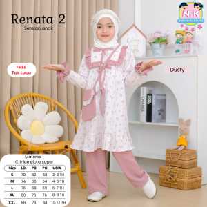 Jessy - renata setelan anak perempuan usia (2-12 TH) crinckle yoryu