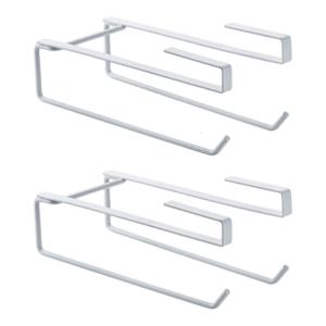 2Pcs Elegant Iron Double Position Paper Holders With Quick Setups and Slip Resistant Base Accessory for Home Use