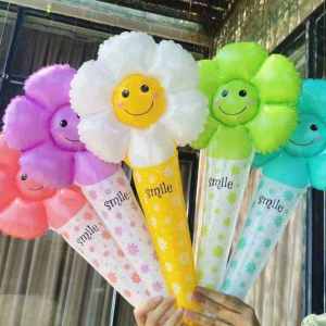 Big Party ลูกโป่ง ตกแต่งงานเลี้ยงวันเกิด เป่าง่าย ไม่ต้องประกอบ ลูกโป่งเดซี่ ลูกโป่งฟอยล์รูปดอกเดซี่ พร้อมส่งในไทย