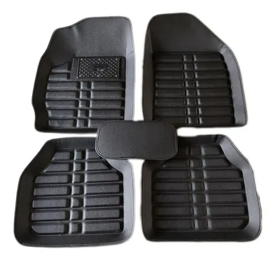 Carstorm 5Pcs/Set Car Universal Foot Pad PU Foot Pad Car Leather Floor Mat