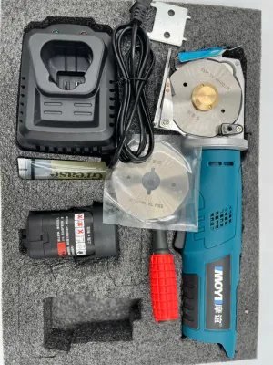 Máy Cắt Vải Sạc Pin Cầm Tay Lưỡi Tròn Chuyên Cắt Vải Đồ Dày Đến Hơn 10 Lớp Vải