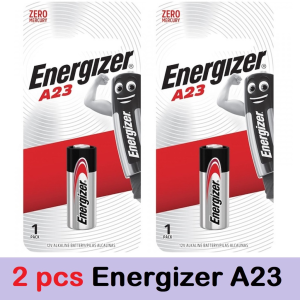 Energizer A23 (2 pcs) Alkaline Battery 12V Zero Mercury for Remote Control Car Key Door Bell Energizer 23A Batteries