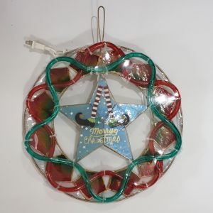 Capiz Christmas Lantern (Santa Worker Design)