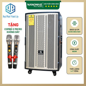 Loa Kéo Nanomax SK-15F3 Bass 40cm 680w Karaoke Bluetooth Công Suất 680w - Tặng Kèm Cặp Micro Hát Karaoke - Đại Phát Vĩnh Lộc