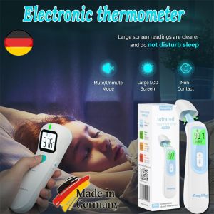 Non-Contact Infrared Thermometer Forehead In-Ear Digital Thermometer for Baby Kids Infant ℃/℉ Mute