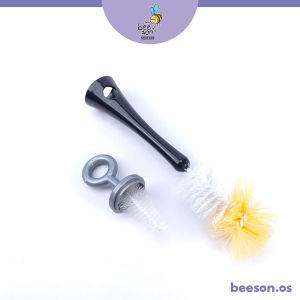 Beeson 2in1 Berus Pembersih Botol Susu Bayi / Baby Feeding Bottle & Nipple Cleaning Brush Bottle Teats Brush 11248