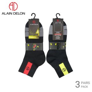 ALAIN DELON TT Spandex Ankle Length Casual Socks (3 pairs) ADC41