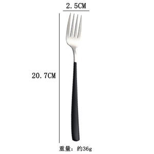 304 stainless steel Korean tableware high aesthetic fork high aesthetic spoon Korean spoon Korean fork colored fork colored spoon high aesthetic stainless steel tableware high-value tableware colored household long handled fork household long ha
