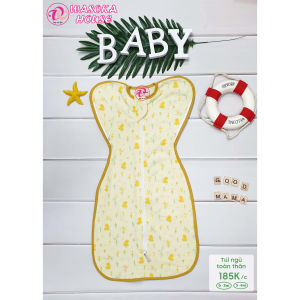 Túi ngủ cho trẻ sơ sinh Goodmama (0-3 tháng) vải mềm mại kháng khuẩngiúp giữ ấm cơ thể bé và chống giật mình