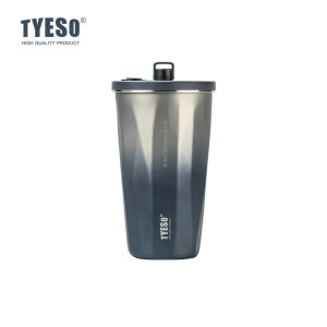 Tyeso 600ml Straw Cup Thermal Tumbler Flask Coffee Cup Thermal Vacuum Stainless Steel Cup Car Cup
