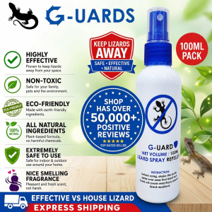 HOUSE LIZARD SPRAY REPELLENT by G-UARD - Essential Oil Formula [NEXT DAY SHIPPING]
