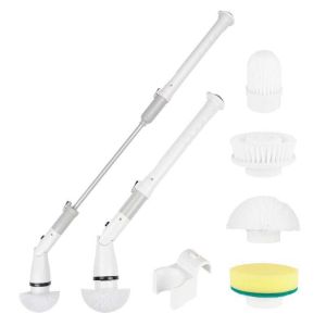 Kitchen Plus 5 in 1 Wireless Electric Scrubber with 5 Replaceable Cleaning Brush Rechargeable Handheld  Scrubber KP386