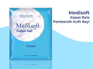 MEDISOFT COTTON BALL 120 BALLS 75 GR KAPAS BOLA BULAT