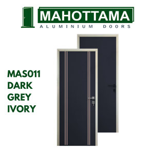 MAHOTTAMA - Pintu Kamar Mandi / Tidur Rumah Utama Aluminium 80 x 200cm Rumah 1 Set Kusen Kunci Handle Engsel Bisa Custom Ukuran Geser / Sliding Door - MAS11
