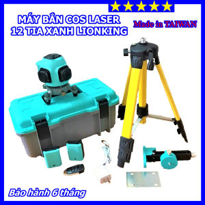 Máy cân bằng laser cân mực laze 12 tia xanh chính hãng LION KING Đài Loan -  Tặng kèm 2 pin 1 chân 1m2 - Bảo hành 6 tháng