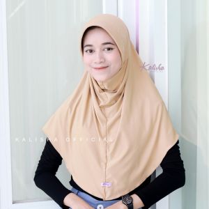 Kalisha - Sporty Instan Jersey Size L Bergo Sport Hijab Instan Olahraga Daily Menutup Dada
