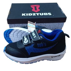 Sepatu Sekolah Anak Laki Laki Perempuan Sepatu Warna Hitam Murah Tali Perekat Rekat Kecil Tanggung Umur 6-10 Tahun PAUD TK SD SMP SMA Kelas 1 2 3 4 5 6 7 8 9 0-KIDZTUBS2017012124