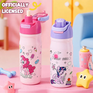HoneyLion - My Little Pony School Water Bottle 650ml Vacuum Tumbler 316 Stainless Steel Straw Cup Portable for Kids