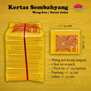 Kertas Sembahyang Surat Jalan Import / Wang Sen / Ong Seng Kotak per ikat