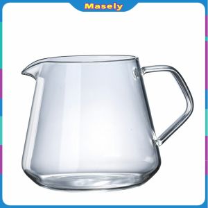 Masely Household Glass Coffee Jug Hand Brewed Coffee Maker Teapot