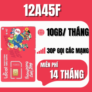 Sim MobiFone Trọn Gói 14 Tháng Không Cần Nạp Tiền Truy Cập Data Tốc Dộ Cao Gọi Nội Mạng Miễn Phí 12A45F / 12A69 / 12A79 / 12A89F | FREESHIP - CHƯA KÍCH HOẠT