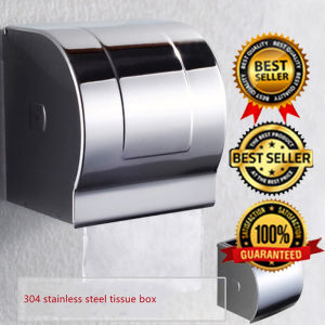BEST SELLER - 304 Bathroom Small Tissue Holder Wall-Mounted Waterproof Tissue Box Toilet Paper Holder