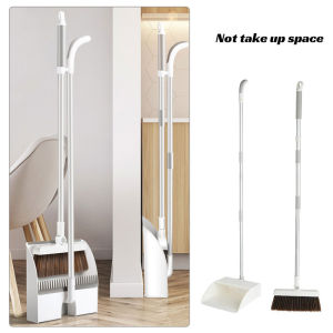 แม่เหล็กไม้กวาดและที่ตักผงชุดทำความสะอาดปรับได้52 ยาวสำหรับบ้านสำนักงานสำนักงานพื้นล็อบบี้ใช้ขาตั้งทรงตรง Up ไม้กวาด - พร้อมที่ตักผง Combo - แม่เหล็กอัตโนมัติหัวเข็มขัด