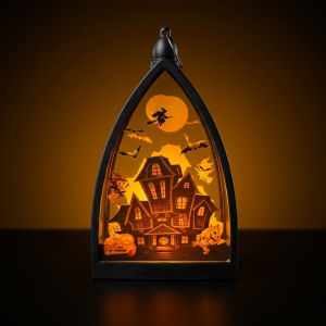 Halloween decorations pumpkin haunted house skull decorative ambient light electronic candle light Halloween props portable outdoor