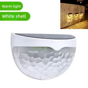 Outdoor Deck Lights Waterproof Solar  Powered Stairway Lighting Control for Courtyard Wall Light