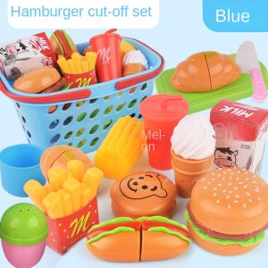Childrens Play House Toys Mini Burger French Fries Kitchen Set Simulation Food Toy Model