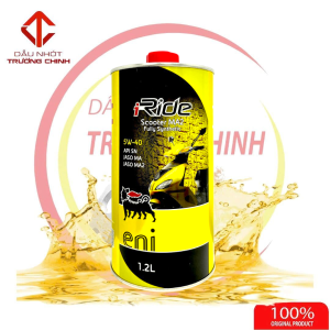 Nhớt tổng hợp 100% 4T Eni I-Ride Scooter 5W-40 lon 1.2L  dành cho xe ga nhập khẩu Ý