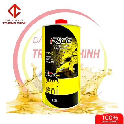 Nhớt tổng hợp 100% 4T Eni I-Ride Scooter 5W-40 lon 1.2L dành cho xe ga nhập khẩu Ý