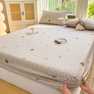 Fashion Heart Printed 100% Cotton Fitted Sheet Soft Skin Friendly King Mattress Cover Single Double Bed Sheets with Elastic Band2026