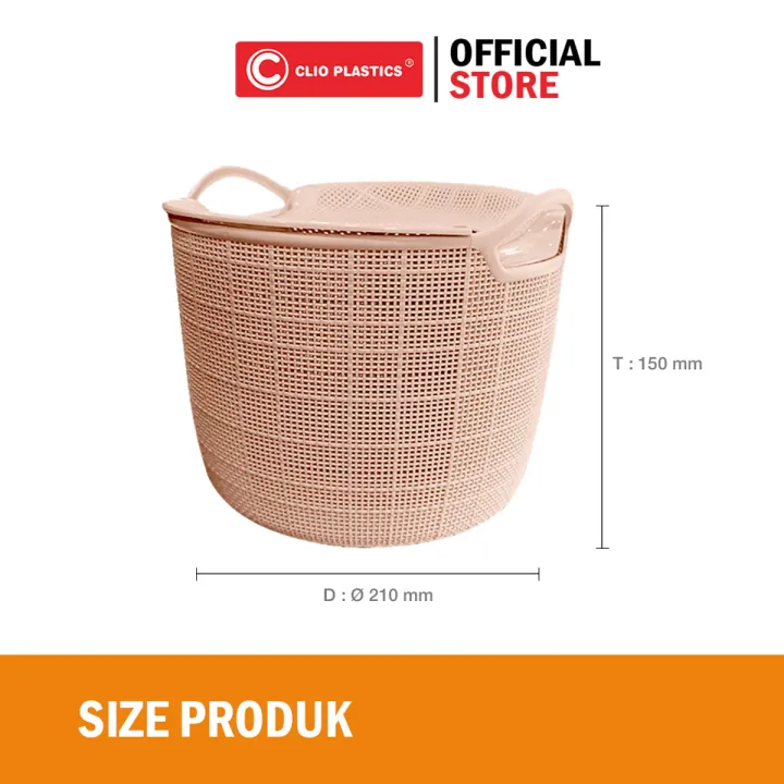 CLIO%20Keranjang%20Delima+Tutup%20M%20-%20Keranjang%20Buah/Storage%20Basket%20Plastic%20-%20Image%205
