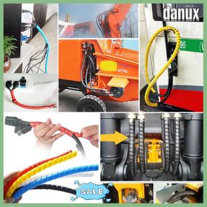 danux 1m 10mm 14mm Colorful Spiral Wire Organizer Wrap Tube Flame retardant Cable Sleeve