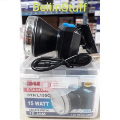 Senter Kepala SURYA standar SYH L155C 15 watt-cahaya putih 15jam