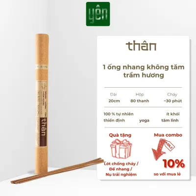 Nhang Trầm Hương Không Tăm Yên Loại Thân Tâm Tuệ Sạch Tự Nhiên Ít Khói An Toàn Dùng Thiền Thư Giãn