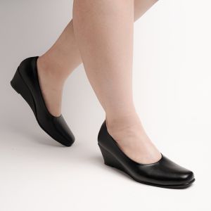 Sepatu Formal Wanita Pantofel Big Size Jumbo Ukuran 40-41-42-43-44-45 / Sepatu Kerja Cewek Hak Wedges Ngantor Kaki Besar