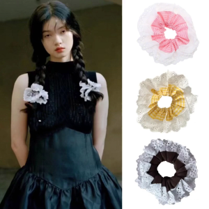 Oversized Hair Scrunchies Multilayer Lace Hair Scrunchy Elastic Hairpieces Thick Updo Hair Rope Lady Hair Accessories