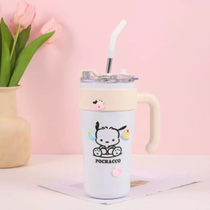 Tumbler Mug Stainless Motif Kartun 860ML - Botol Minum Nice Holiday Bisa Panas Dingin
