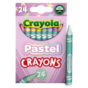 Hộp 24 Bút Sáp Màu Crayon Tông Pastel | Bút Sáp Màu An Toàn Cho Bé