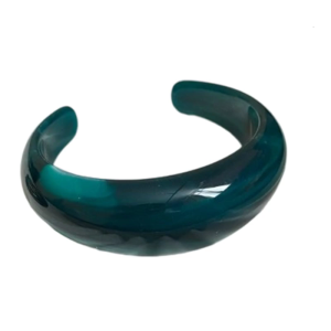 Elegant Clear Resin Floral Print Bracelet for Women Stylish Portable Gift Ideas Sweet Pastels Designs