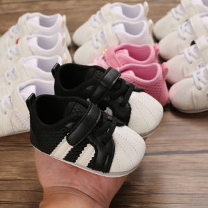 White newborn baptism shoes baby baptism shoes boys and girls rubber-soled soft-soled white shoes 0-18 months