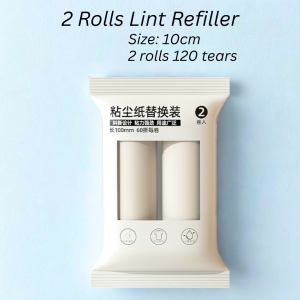 STICKY (120 Sheets) Lint Roller Set - 1 Handle + 1 Refill | Ultra Adhesive Pet Hair & Fine Dust Remover