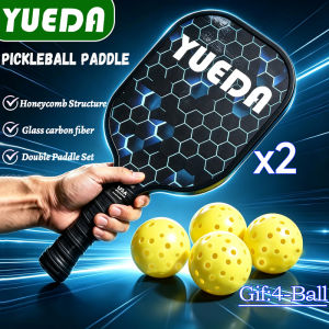 YUEDA 1 Pair Carbon Fiber Pickleball Paddle Set–T700 With 4 Ball And Bag for Professional & Beginner