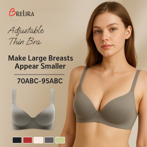 【SingaBralette】 Plus Size Minimizer Bra Soft Steel Ring Anti-Sagging Breathable Seamless Bra Big Breasts Look Small Women Underwear大胸顯小內衣