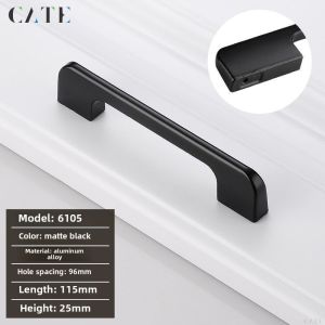 อลูมิเนียมที่ทันสมัยเรียบง่ายคณะรัฐมนตรีมือจับประตู1000มิลลิเมตรตู้เสื้อผ้าประตูคณะรัฐมนตรีประตูตู้รองเท้าประตูลิ้นชักสีดำจับ